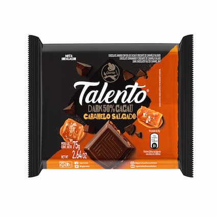 Chocolate GAROTO TALENTO Dark Caramelo Salgado 75g