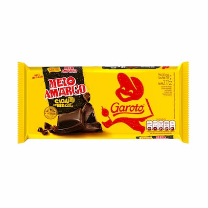 Chocolate GAROTO Meio Amargo 90g