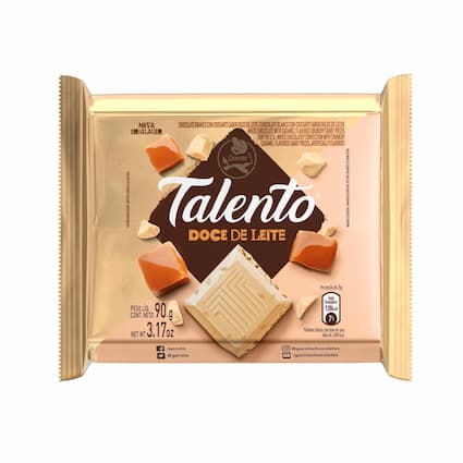 Chocolate GAROTO TALENTO Branco com Doce de Leite 85g