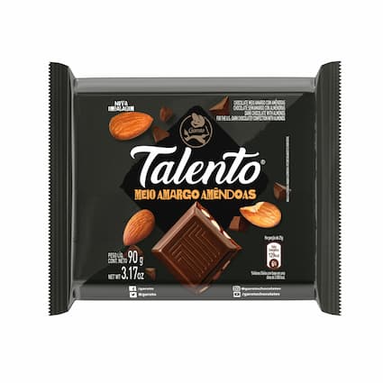 Chocolate TALENTO Meio Amargo com Amêndoas 85g