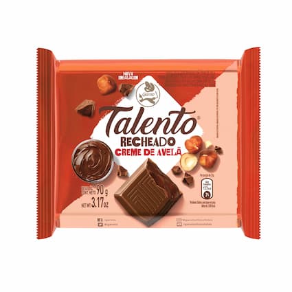 Chocolate GAROTO TALENTO Recheado Creme de Avelã 85g