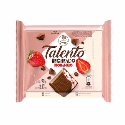 Chocolate GAROTO TALENTO Recheado Morango 85g