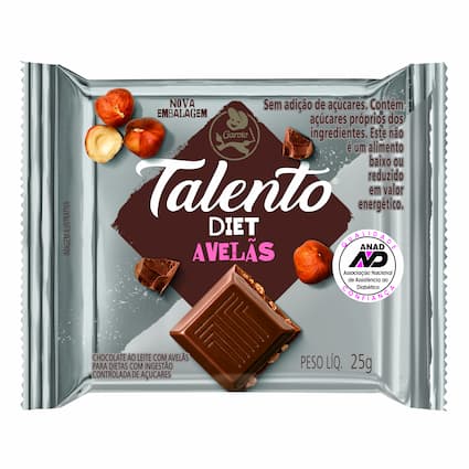 Chocolate GAROTO TALENTO Diet com Avelãs 25g