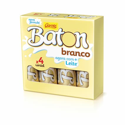 Chocolate GAROTO BATON Branco Pack 64g
