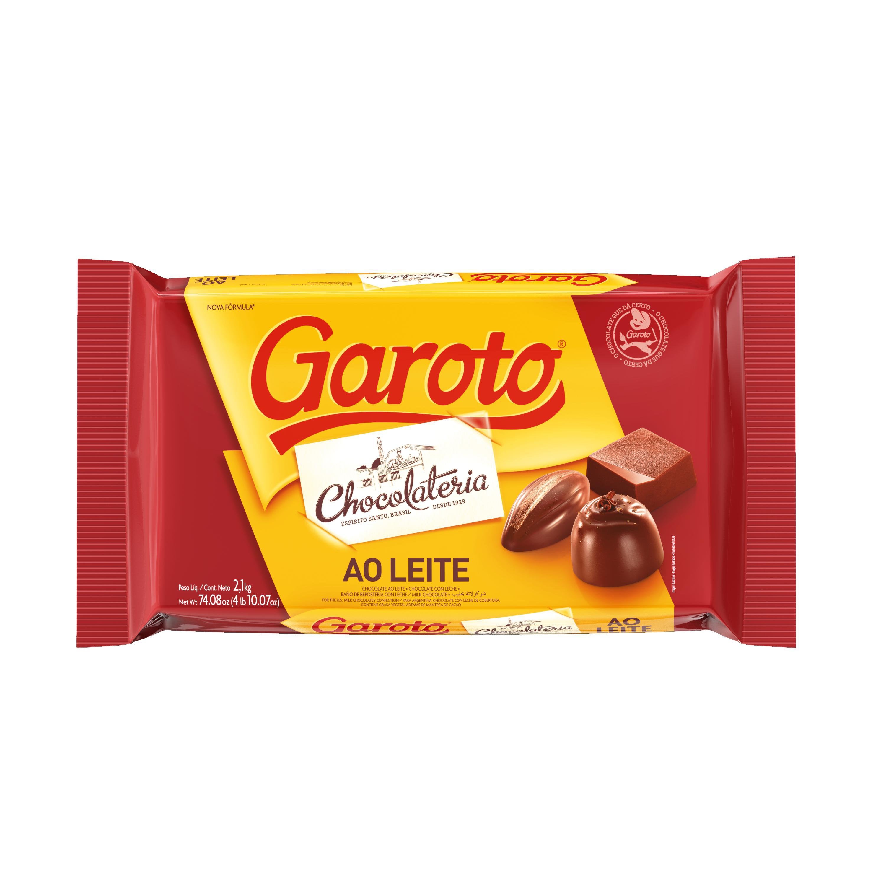 Chocolate para Cobertura GAROTO ao Leite 2,1kg