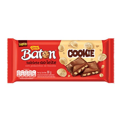 Chocolate GAROTO BATON Cookie Tablete 90g