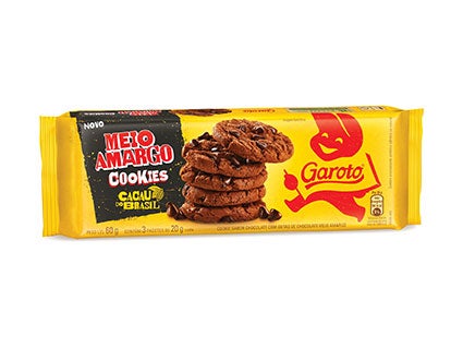 Cookie GAROTO Gotas de Chocolate Meio Amargo 60g
