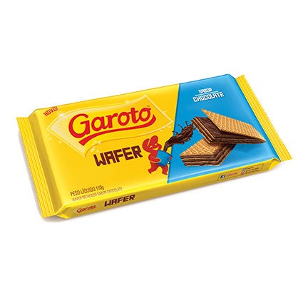 Biscoito GAROTO Wafer Chocolate 110g