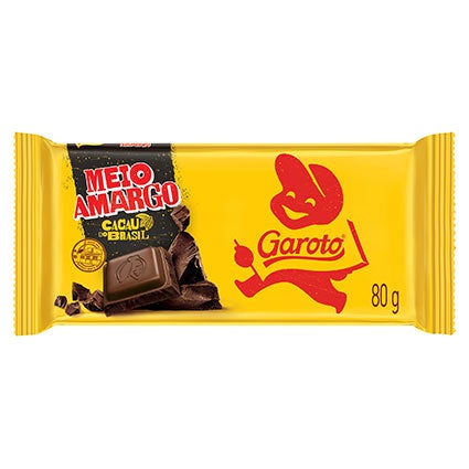 Garoto Chocolate GAROTO Meio Amargo 80g