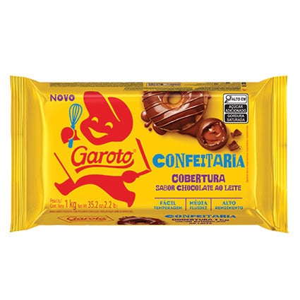 Garoto Confeitaria 1kg - Cobertura sabor chocolate
